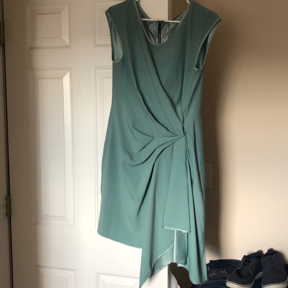 Rachel Roy asymmetrical teal dress